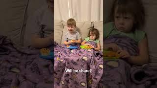 Will A Brother Share His Snack With His Sister?