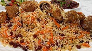 Afghan Pulao Uzbeki  قابلی پلو  ازبکی با روغن کنجد مزه دار