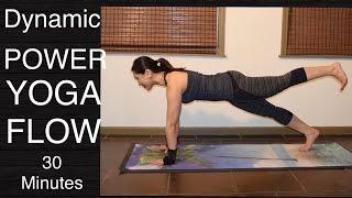Dynamic Power Vinyasa Flow Yoga Workout for Total Body Strength - 30 Minutes