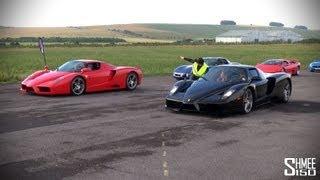 Ferrari Enzo vs Ferrari Enzo - Drag Race!