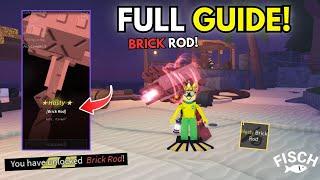 HOW TO GET THE BRICK ROD in Fisch ROBLOX + SHOWCASE!