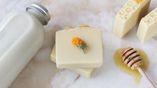 Calendula, honey & oat milk soap Homemade natural soap recipe