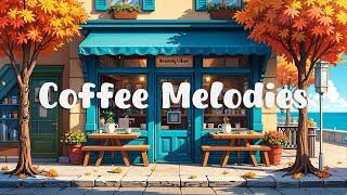 Coffee in Seaside  Tranquility Autumn with Cafe Piano Music  Soft Piano to Relax, Study, Work