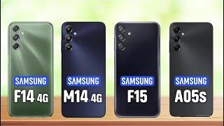 Samsung Galaxy F14 4G Vs Galaxy M14 4G Vs Galaxy F15 Vs Galaxy A05s