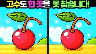 【다른그림찾기 / 틀린그림찾기】 고수도 3개 중 한 곳을 못찾습니다! 재밌고 건강한 두뇌 훈련 퀴즈 【두뇌운동/치매예방/집중력향상】 #111