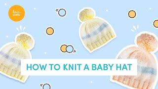 Baby Hat Knitting Tutorial | SUPER FAST & EASY to knit!