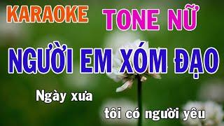 Người Em Xóm Đạo Karaoke Tone Nữ Nhạc Sống - Phối Mới Dễ Hát - Nhật Nguyễn