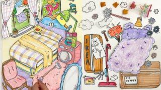 [paperdiy] Room makeover ASMR  Clean & Organize with pepper No music 종이놀이