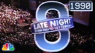 Late Night w/ David Letterman 8th Anniversary Special | 1990 NBC Full Show with Original Commercials