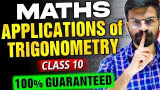 Applications of Trigonometry Most Important Questions + PYQs Solved | Class 10 Maths Live Marathon