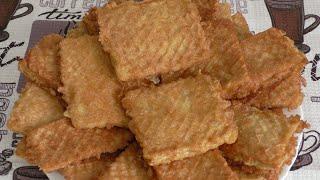 Вкусное блюдо из фарша в вафельных коржах.