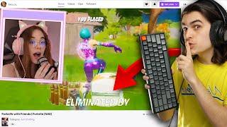 Fortnite WIRELESS KEYBOARD PRANK on my Girlfriends Live stream...