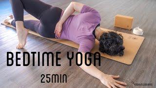 Bedtime yoga for deep tension release | upper body & hips | 25min