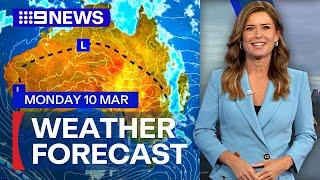 Australia Weather Update: Showers and thunderstorms for Queensland | 9 News Australia