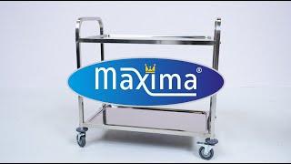 Maxima Stainless Steel Serving Trolley - 3 Shelves