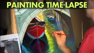 Venice, Italy : Oil Painting Time-lapse