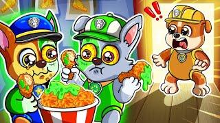 Paw Patrol Ultimate Rescue - CHASE and ROCKY Turn Into Zombie?? - Very Funny Story - Rainbow 3