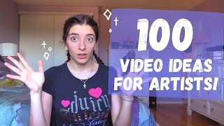 100 Video Ideas for Art Youtubers!  Youtube Video Ideas for Artists + Art Channel Video Ideas 