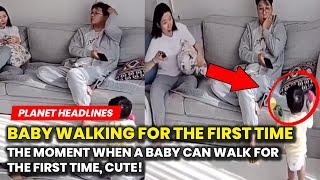 HEARTWARMING MOMENT, A BABY’S FIRST STEPS CAPTURED ON CCTV, SO CUTE AND ADORABLE