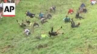 WATCH: England's annual cheese rolling race