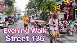 Phnom Penh Street 136 Evening Walking Tour & More | CAMBODIA 4K