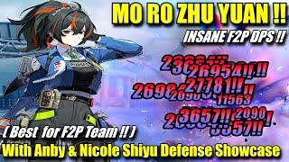 M0 R0 ZHU YUAN IS INSANE F2P DPS !! With Anby & Nicole F2P Team - Shiyu Defense Showcase