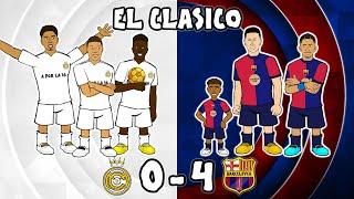 0-4 Real Madrid vs FC Barcelona (El Clasico 2024 Goals Highlights)