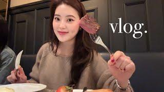 직장인 vlog. 인바디 공개, 연말 목표 • 한남 쇼룸 쇼핑(유라고, 락피쉬, 모이아) • 헤어 염색, 한남 부첼리, 출근룩 코디, 점심 도시락 싸가기