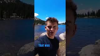 Alpine lake water hits different after backpacking for 8 hours. #hiking #backpacking #mountains