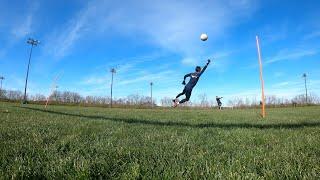 Goalkeeping 365 Lights Out Megagrip Roll finger Gloves in Action