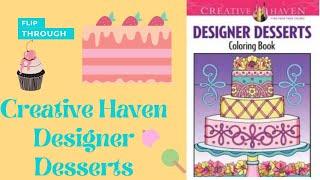  Creative Haven Designer Desserts Adult Coloring Book