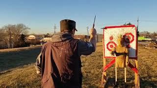 Americas Pro Knife Fighter Jason Johnson Showing Off Knife Throwing Techniques