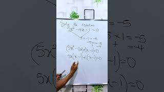 Solving quadratic equation by factorisation method. #maths #mathematics #mathstutor #mathsteacher