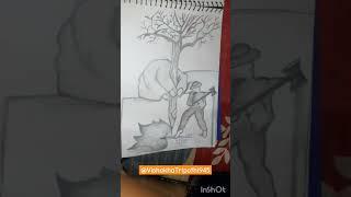 How to draw a poster on save trees save life#saveenvironment#art #trending#ytshots#viralshorts####