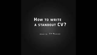 How to create a CV?