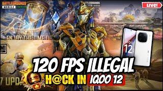 NEW UPDATE 3.7  120 FPS TEST IN IQOO 12RUSH GAMEPLAY WITH FPS METER #bgmi #bgmilive #iqoo12