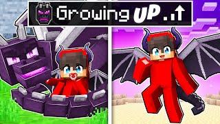 GROWING UP as a DRAGON In Minecraft!