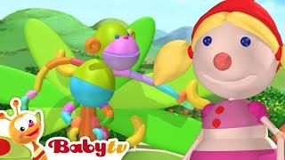 Um macaco fofo!  Brinquedos com blocos de construção mágicos 🪄 @BabyTVPT