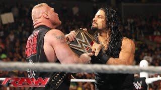 Roman Reigns confronts Brock Lesnar face to face: Raw, March 23, 2015