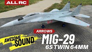 Arrows Mig-29 Twin 64mm Demo Flight