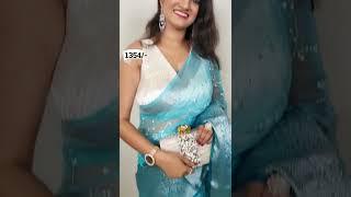 meesho organza saree haul | Saree link available in pin comment