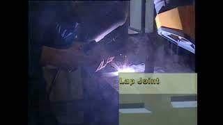 Fillet weld lap joint on ms plate position flat arc welding