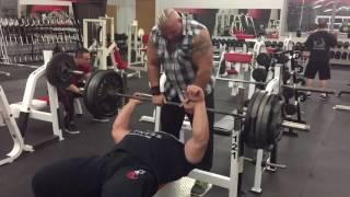 Hugo Girard's chest training - Bench 455 lb x5 reps