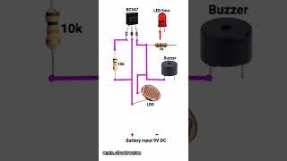 Laser security alarm system project #foryou #electronicscircuit #explore