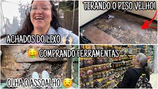 PRIMEIROS FEITOS NA CASA  COMPRAS DE FERRAMENTAS E ACHADOS DI LIXO  VLOG 