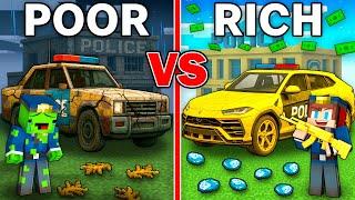 Mikey POOR vs JJ RICH FBI Survival Battle in Minecraft - Maizen