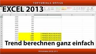 Trend berechnen / Trendberechnung ganz einfach (Microsoft Excel)