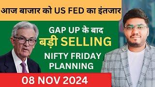 Nifty Prediction and Bank Nifty Analysis for Friday | 8 November 2024 | Bank NIFTY Tomorrow