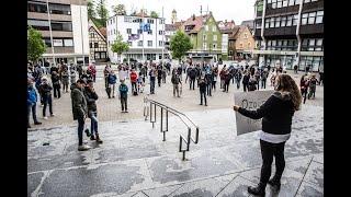 Demo gegen die Einschränkung der Grundrechte in der Corona-Krise in Heidenheim