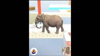 Elephant vs Cow Funny Shots Video  /#animals #funnyshorts #shorts #cowgames #cartoons #games